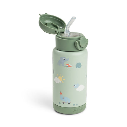 <tc>Done by Deer</tc> Butelka termiczna z słomką Playground Green 340 ml