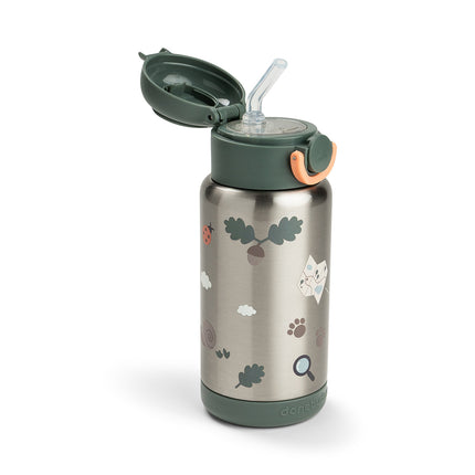 <tc>Done by Deer</tc> Butelka termiczna z słomką Tiny Trails Green 340 ml