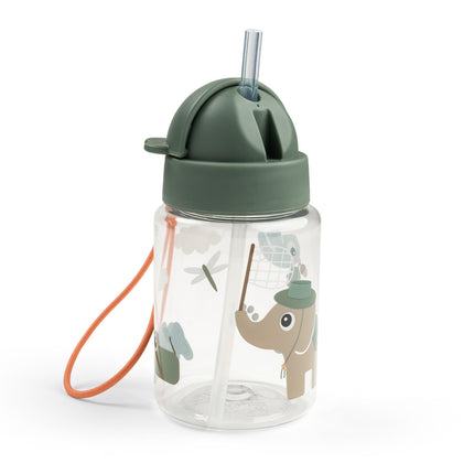 <tc>Done By Deer</tc> Kubek z rurką Tiny Trails Green 280 ml