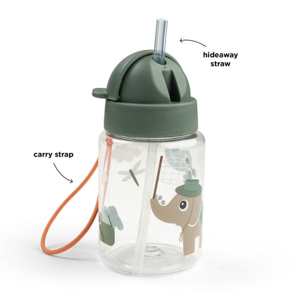 <tc>Done By Deer</tc> Kubek z rurką Tiny Trails Green 280 ml