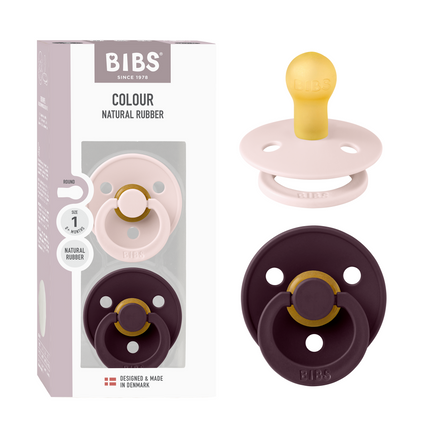 <tc>BIBS</tc> Smoczki Colour 2 PACK Petal/Plum Rozmiar 1