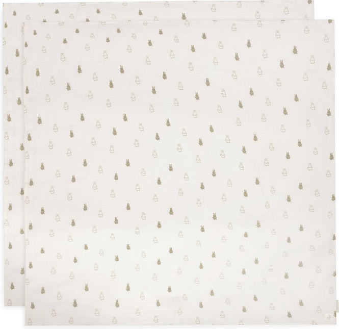 Ściereczka hydrofilowa duża 115x115cm Happy Miffy - Olive Green - 2 szt.
