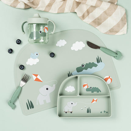 <tc>Done by Deer</tc> Kubeczek z dziobkiem i uchwytami Playground Green