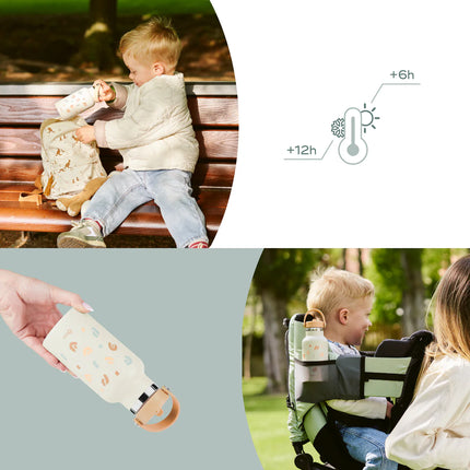<tc>Babymoov</tc> Little Explorer – izolowana butelka ze stali nierdzewnej w kolorze kości słoniowej