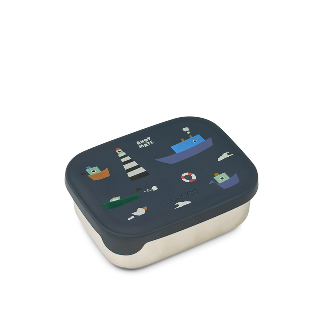 Lunchbox ze stali nierdzewnej Sailing/Classic Navy