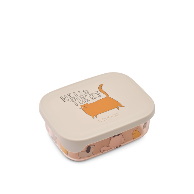 Liewood Lunchbox Arthur Tritant Cats And Dogs/ Sandy koop je bij Babywinkel