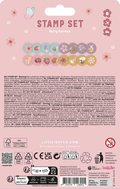 <tc>Little Dutch</tc> Zestaw pieczątek Wróżkowy Ogród 12 szt