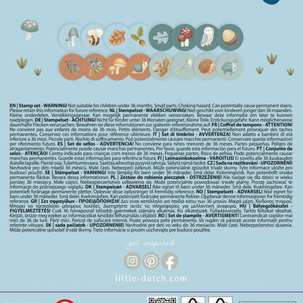 <tc>Little Dutch</tc> Zestaw pieczątek Leśni przyjaciele 12 szt