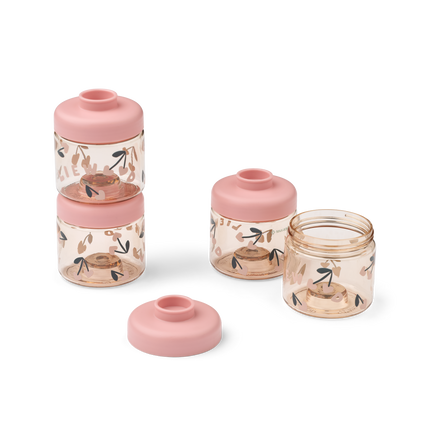 <tc>Liewood</tc> Pojemniki Dominique Tritan Cherry heart/Rosey 100 ml, 4 szt.