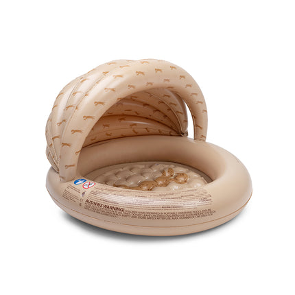 <tc>Swim Essentials</tc> Basen dla dzieci – Beżowy wzór lamparta z zadaszeniem