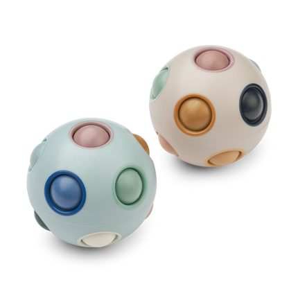 <tc>Liewood</tc> Solene Puzzle Ball Ice blue multi mix, zestaw 2 sztuk
