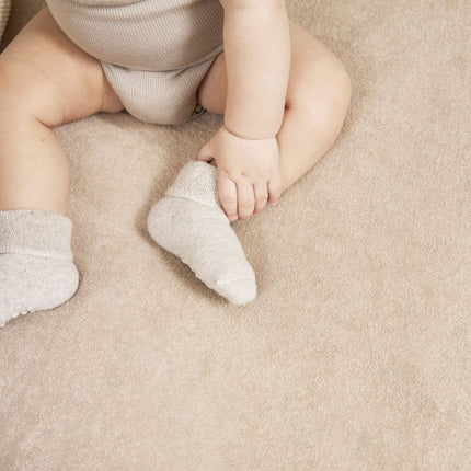 Aankleedkussenhoes 2 - pack badstof Uni - sand - 85x75cm - Babywinkel - 4054703103229