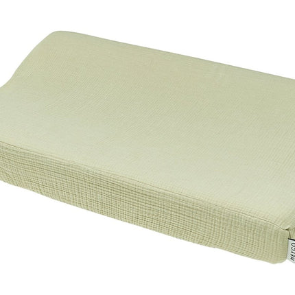 Aankleedkussenhoes pre - washed hydrofiel Uni - soft olive - 50x70cm - Babywinkel - 4054703400014