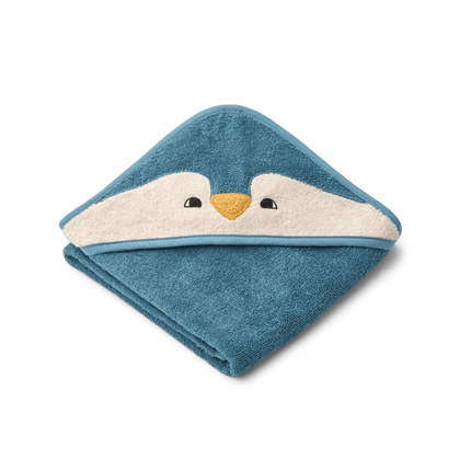 Albert Penguin Hooded towel Oceanview mix - Babywinkel - 5715493492274