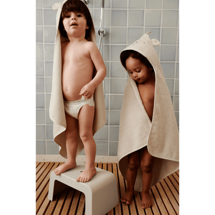 Albert Polarbear Hooded towel Sandy - Babywinkel - 5715493492267