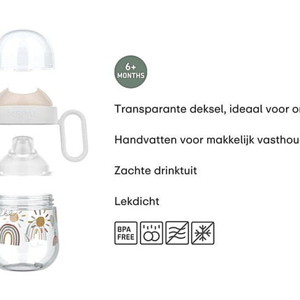 Antilek tuitbeker Mepal Mio 200 ml - Forest Friends - Babywinkel - 8720294049340