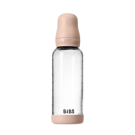 Baby Glass Bottle Set 240ml Silicone - Blush - Babywinkel - 5713795265701