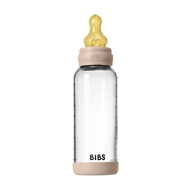 Baby glazen flessenset 240ml latex - Blush - Babywinkel - 5713795265626