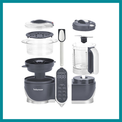 Babymoov Keukenmachine Nutribaby (+) Industrial Grey - Babymoov - Babywinkel - 3661276148789