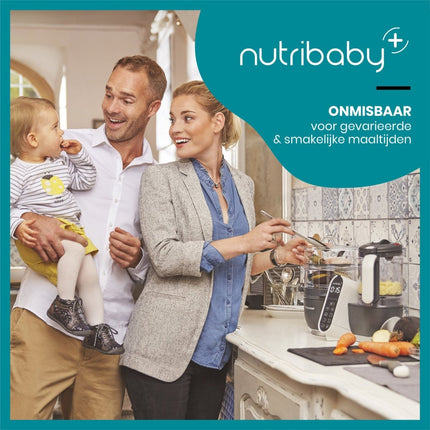 Babymoov Keukenmachine Nutribaby (+) Industrial Grey - Babymoov - Babywinkel - 3661276148789