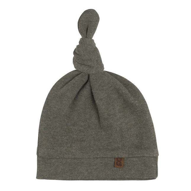Baby's Only Baby Mutsje Met Knoop Melange Khaki - Baby's Only - Babywinkel - 8720088336106