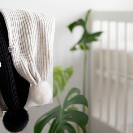 Baby's Only Babysjaal met Pompon Cool Ecru One Size - Baby's Only - Babywinkel - 8720791359201