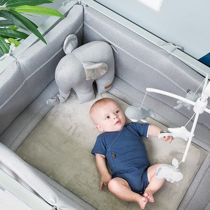 Baby's Only Boxkleed Sparkle Melee Zilverroze 75x95cm - Baby's Only - Babywinkel - 8719497043996