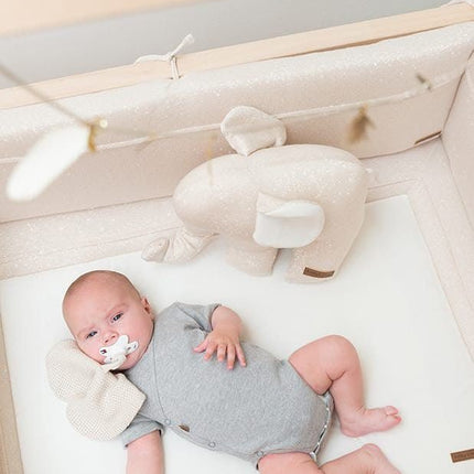 Baby's Only Boxkleed Sparkle Melee Zilverroze 75x95cm - Baby's Only - Babywinkel - 8719497043996