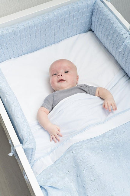 Baby's Only Dekbedovertrek Cable Baby Blauw 100x135cm - Babywinkel - 8718481186664