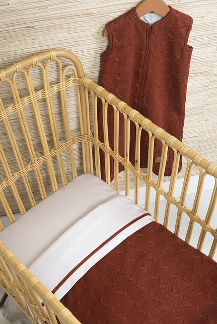 Baby's Only Dekbedovertrek Cable Brique 100x135cm koop je bij Babywinkel