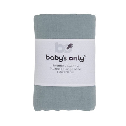 Baby's Only Inbakerdoek Breeze Stonegreen 120x120cm - Baby's Only - Babywinkel - 8720088332573