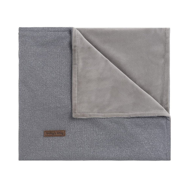 Baby's Only Ledikantdeken Soft Sparkle Melee Zilvergrijs - Baby's Only - Babywinkel - 8719497044092