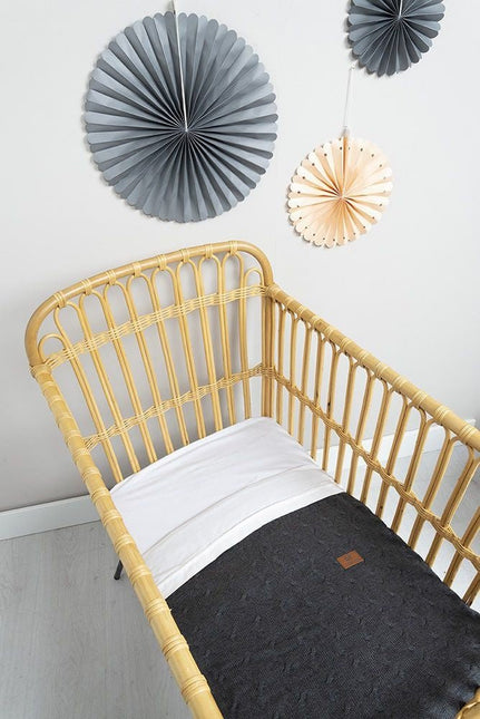 Baby's Only Wiegdeken Cable Antraciet koop je bij Babywinkel
