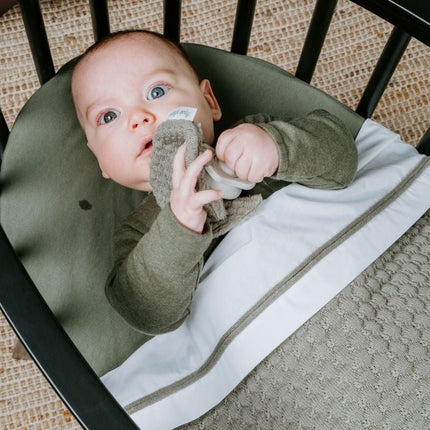Baby's Only Wieglaken Gebreid Bies Urban Green/Wit - Baby's Only - Babywinkel - 8720512367430