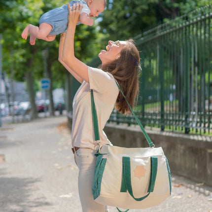Badabulle Luiertas Safari Wit/Groen - Badabulle - Babywinkel - 3661276179356