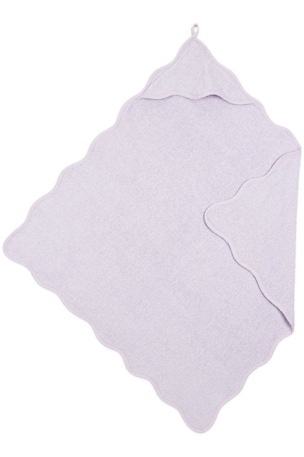 Badcape badstof Wavy - soft lavender - 80x80cm - Babywinkel - 4054703177213