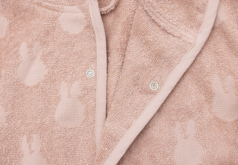 Badjas Badstof 1 - 2 jaar Miffy Jacquard - Wild Rose - Babywinkel - 8717329378735