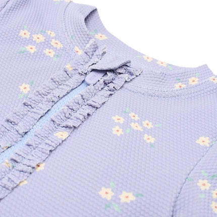 Badpak met lange mouwen en ruches Dreamy Lavender koop je bij Babywinkel
