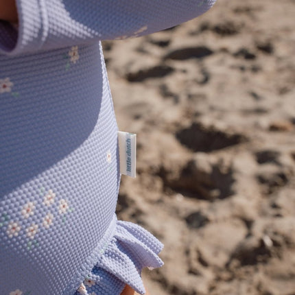Badpak met lange mouwen en ruches Dreamy Lavender koop je bij Babywinkel