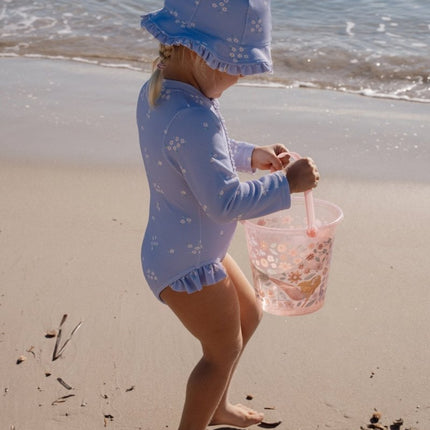 Badpak met lange mouwen en ruches Dreamy Lavender koop je bij Babywinkel