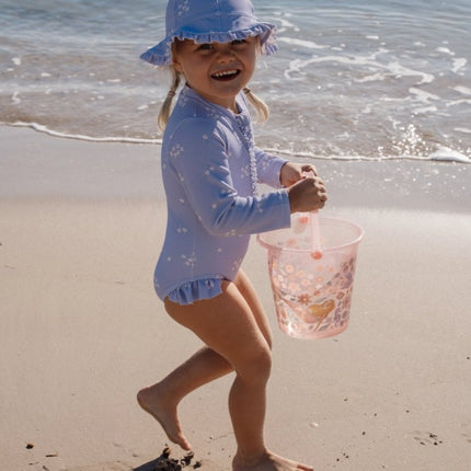 Badpak met lange mouwen en ruches Dreamy Lavender koop je bij Babywinkel