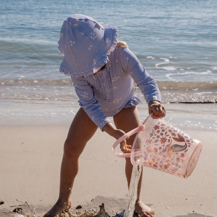 Badpak met lange mouwen en ruches Dreamy Lavender koop je bij Babywinkel