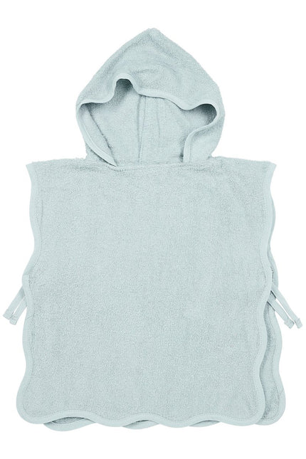 Badponcho badstof Wavy - grey blue - 1 - 3 jaar - Babywinkel - 4054703277111