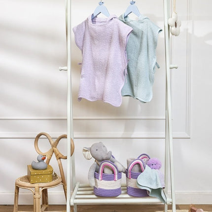 Badponcho badstof Wavy - soft lavender - 1 - 3 jaar - Babywinkel - 4054703277210