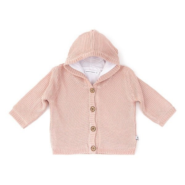 Bamboom Baby Vestje Gebreid Met Capuchon Roze koop je bij Babywinkel