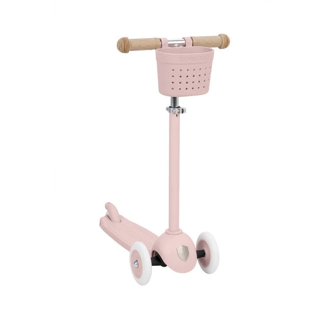 Banwood Kinderstep Eco Faded Pink met Mandje koop je bij Babywinkel