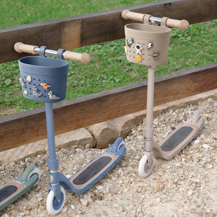 Banwood Kinderstep- en Fietsmandje Pin & Ride Sand koop je bij Babywinkel