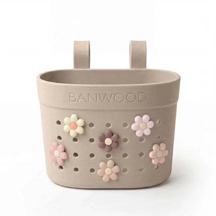 Banwood Kinderstep- en Fietsmandje Pin & Ride Sand koop je bij Babywinkel