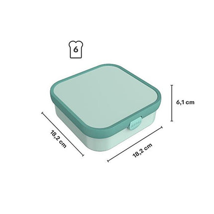 Bento lunchbox Campus groot - Cool mint - Babywinkel - 8720294056430