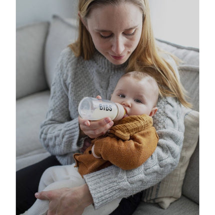 BIBS Babyfles Glas 225ml Sage - BIBS - Babywinkel - 5713795220939